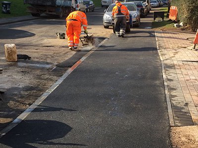 Dropped kerb installation in Somerset