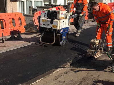 Dropped kerb installation in Somerset