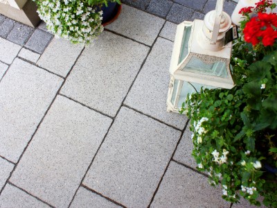 Granite Slabbed Garden in Somerset