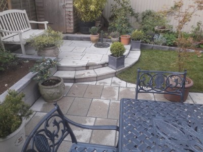 Natural Grey Stone on Patio in Somerset