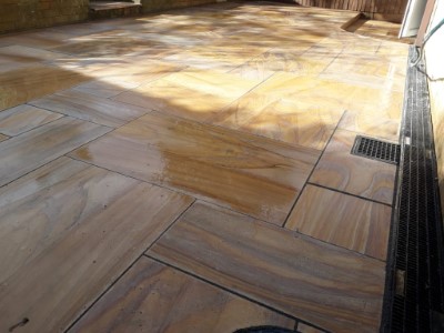 Rainbow Sandstone installation in Somerset