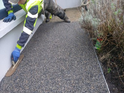 Mixed Grey Resin Pathway WIth No Border