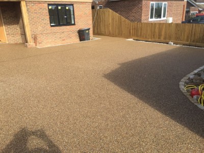 Gold Plain Resin Driveway