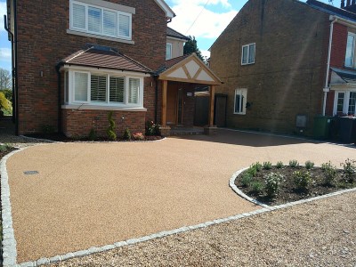 Gold Chip Resin Driveway in Somerset