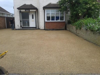 Gold tar and chip driveway in Somerset