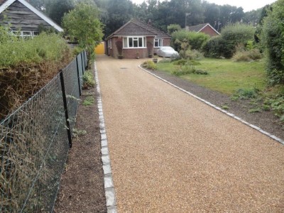 New tarred entrance to a home in Somerset